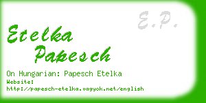 etelka papesch business card